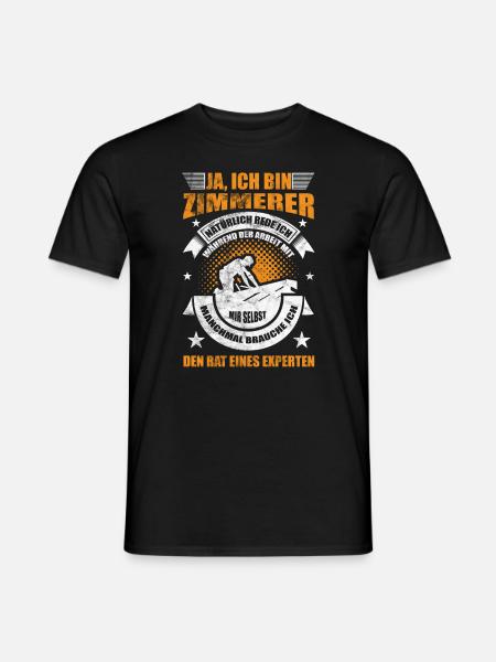 Zimmerer Spruch - Männer T-Shirt - Schwarz