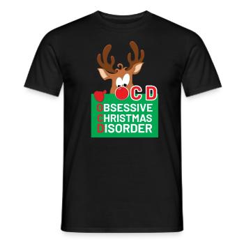 Weihnachtsentwurf für OCD-Liebhaber - Männer T-Shirt - Schwarz - Vorne - AI Model Male 178 light (178cm)