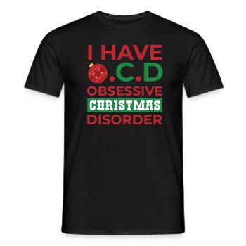 Weihnachtsentwurf für OCD-Liebhaber - Männer T-Shirt - Schwarz - Vorne - AI Model Male 178 light (178cm)