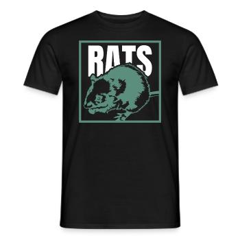 Ratte - Männer T-Shirt - Schwarz - Vorne - AI Model Male 178 light (178cm)