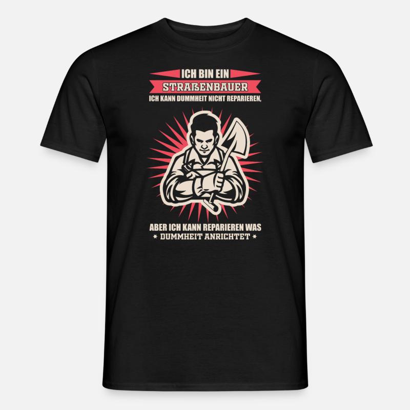Straßenbauer - Männer T-Shirt - Schwarz