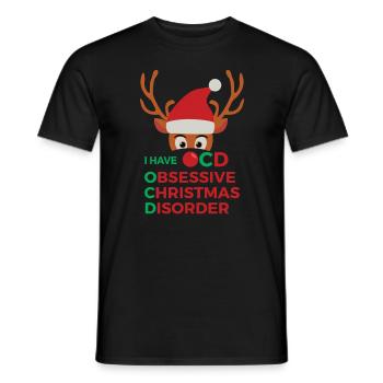OCD besessene Weihnachtsstörung - Männer T-Shirt - Schwarz - Vorne - AI Model Male 178 light (178cm)