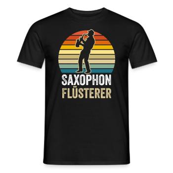 Saxophon Flüsterer - Männer T-Shirt - Schwarz - Vorne - AI Model Male 178 light (178cm)