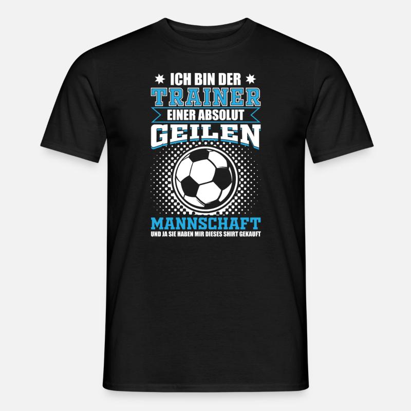 Fußballtrainer Trainer Mannschaft Kreisliga - Männer T-Shirt - Schwarz