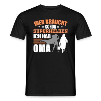 Oma Oma Oma - Männer T-Shirt - Schwarz - Vorne - AI Model Male 178 light (178cm)