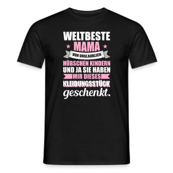 Weltbeste Mama Geschenk - Männer T-Shirt - Schwarz - Vorne - AI Model Male 178 light (178cm)