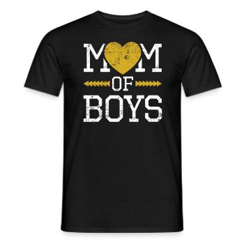 Mama von Jungs - Männer T-Shirt - Schwarz - Vorne - AI Model Male 178 light (178cm)
