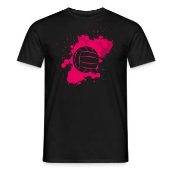 volleyball women ladies - Men's T-Shirt - black - Front - AI Model Male 178 light (178cm)