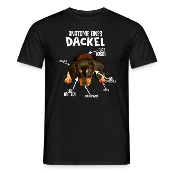 Dackel Hund Hunderasse - Männer T-Shirt - Schwarz - Vorne - AI Model Male 178 light (178cm)