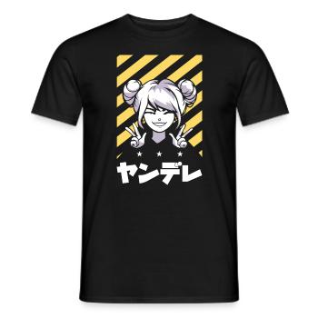 Anime Otaku Zeichentrick - Männer T-Shirt - Schwarz - Vorne - AI Model Male 178 light (178cm)