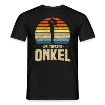 Onkel weltbester Onkel Neffe Nichte - Männer T-Shirt - Schwarz - Vorne - AI Model Male 178 light (178cm)