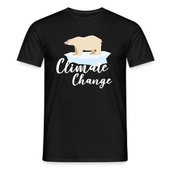 Climate change - Men's T-Shirt - black - Front - AI Model Male 178 light (178cm)