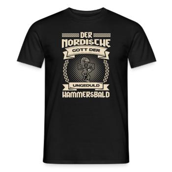 Vikings - Le dieu nordique - T-shirt homme - noir - Devant - AI Model Male 178 light (178cm)