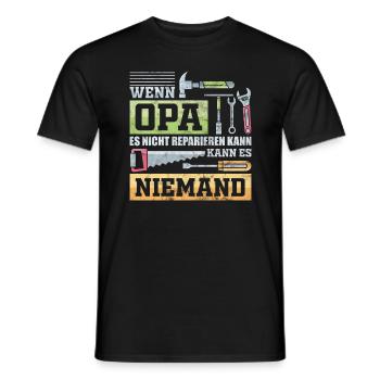 Opa Hobby Geschenk - Männer T-Shirt - Schwarz - Vorne - AI Model Male 178 light (178cm)