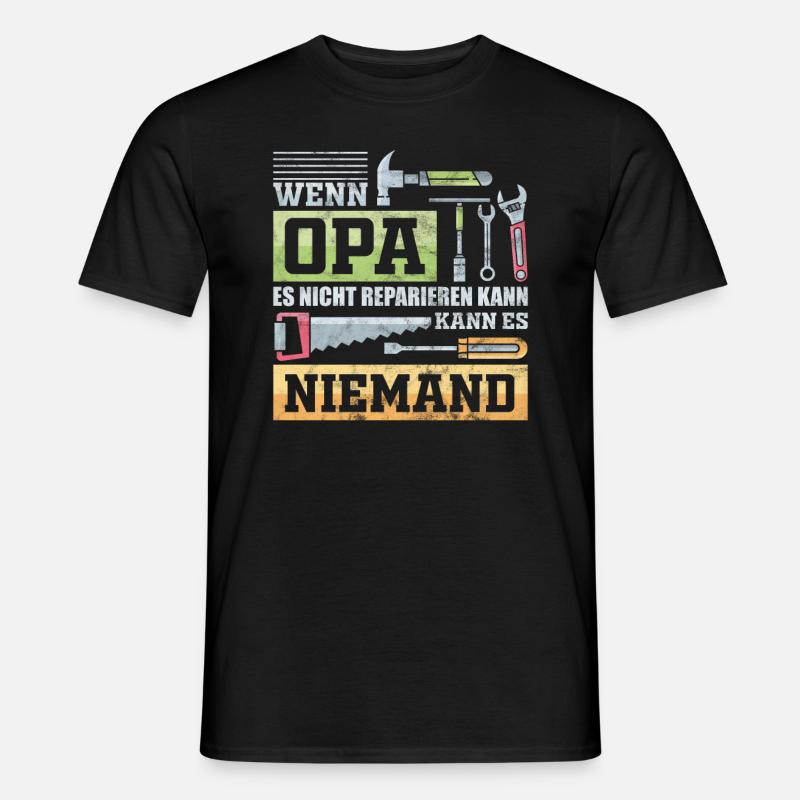 Opa Hobby Geschenk - Männer T-Shirt - Schwarz