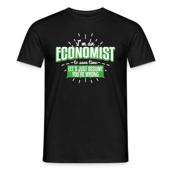 Economist - Men's T-Shirt - black - Front - AI Model Male 178 light (178cm)
