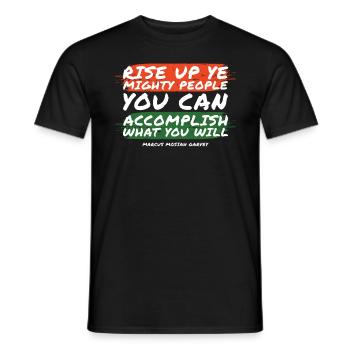 African American Inspired Design for Black History - Men's T-Shirt - black - Front - AI Model Male 178 light (178cm)