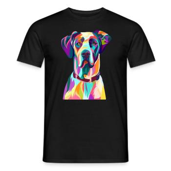 Great Dane Dog - Men's T-Shirt - black - Front - AI Model Male 178 light (178cm)