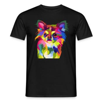 Chihuahua chien - T-shirt homme - noir - Devant - AI Model Male 178 light (178cm)