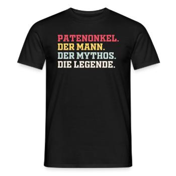 Patenonkel Taufpate Taufe Geschenk - Männer T-Shirt - Schwarz - Vorne - AI Model Male 178 light (178cm)