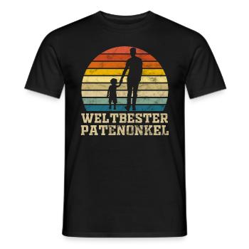 Weltbester Patenonkel Bruder Geschenk - Männer T-Shirt - Schwarz - Vorne - AI Model Male 178 light (178cm)