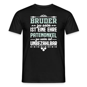 Patenonkel Bruder Onkel Geschenkidee - Männer T-Shirt - Schwarz - Vorne - AI Model Male 178 light (178cm)