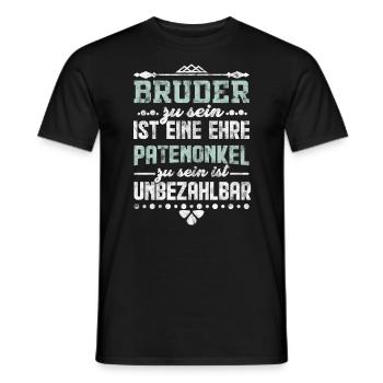 Patenonkel Bruder Taufe Geschenk - Männer T-Shirt - Schwarz - Vorne - AI Model Male 178 light (178cm)