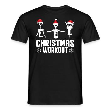 Christmas workout - Men's T-Shirt - black - Front - AI Model Male 178 light (178cm)