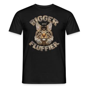 Maine Coon Chat - T-shirt homme - noir - Devant - AI Model Male 178 light (178cm)
