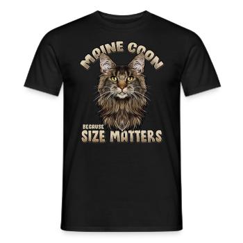 Maine Coon Katze - Männer T-Shirt - Schwarz - Vorne - AI Model Male 178 light (178cm)