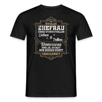 Ehefrau Liebe Partnerschaft Geschenk - Männer T-Shirt - Schwarz - Vorne - AI Model Male 178 light (178cm)