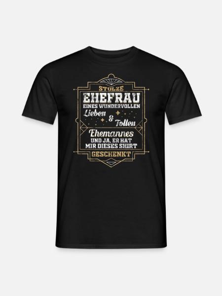 Ehefrau Liebe Partnerschaft Geschenk - Männer T-Shirt - Schwarz