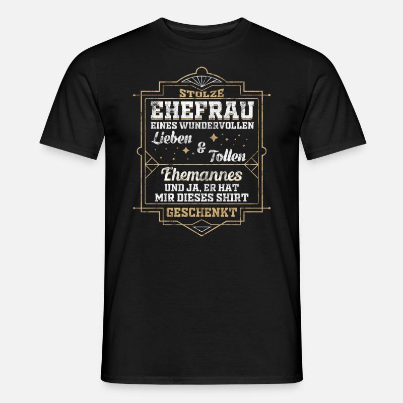 Ehefrau Liebe Partnerschaft Geschenk - Männer T-Shirt - Schwarz