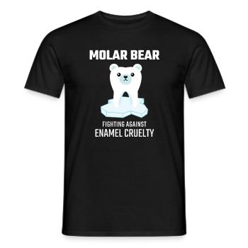 Molar Bear Combattre la cruauté de l'émail - T-shirt homme - noir - Devant - AI Model Male 178 light (178cm)