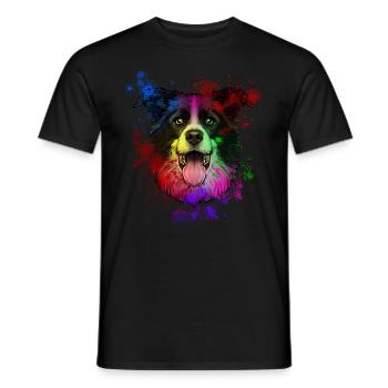 Australian Shepherd - Men's T-Shirt - black - Front - AI Model Male 178 light (178cm)