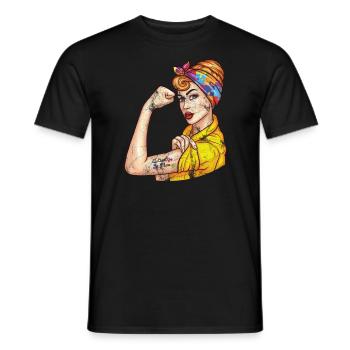 Autism Mom Autism Gift - Men's T-Shirt - black - Front - AI Model Male 178 light (178cm)