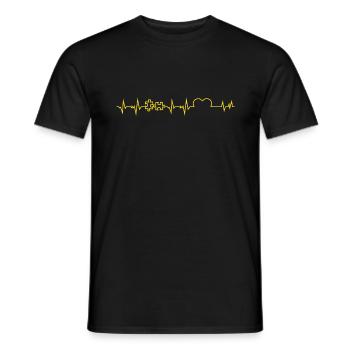 Autism Heartbeat Autism Gift - Men's T-Shirt - black - Front - AI Model Male 178 light (178cm)
