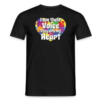 Autism Love Autism Gift - Men's T-Shirt - black - Front - AI Model Male 178 light (178cm)