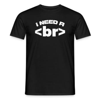 programmer - Men's T-Shirt - black - Front - AI Model Male 178 light (178cm)