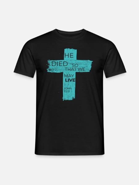 John 10:10 Christian Design - Men's T-Shirt - black