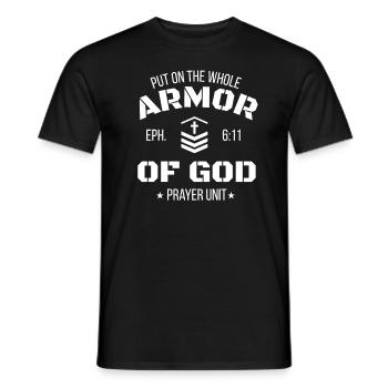 Prayer Unit Christian Design - Men's T-Shirt - black - Front - AI Model Male 178 light (178cm)