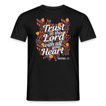 Proverbes 3 5 Conception chrétienne - T-shirt homme - noir - Devant - AI Model Male 178 light (178cm)