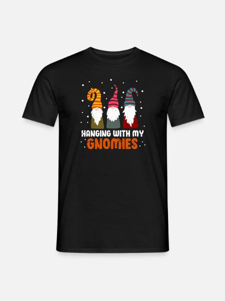 Gnom Weihnachten Gnome Zwerg Christmas Geschenk - Männer T-Shirt - Schwarz