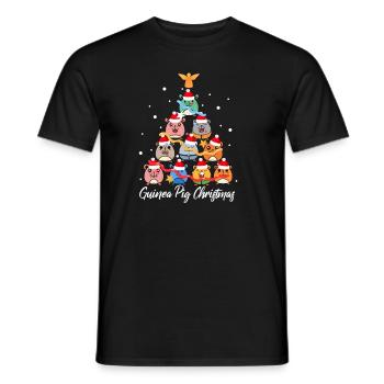 Christmas Guinea Pigs - Men's T-Shirt - black - Front - AI Model Male 178 light (178cm)