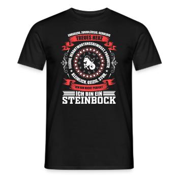 Sternzeichen Steinbock Sternbilder Geschenk - Männer T-Shirt - Schwarz - Vorne - AI Model Male 178 light (178cm)