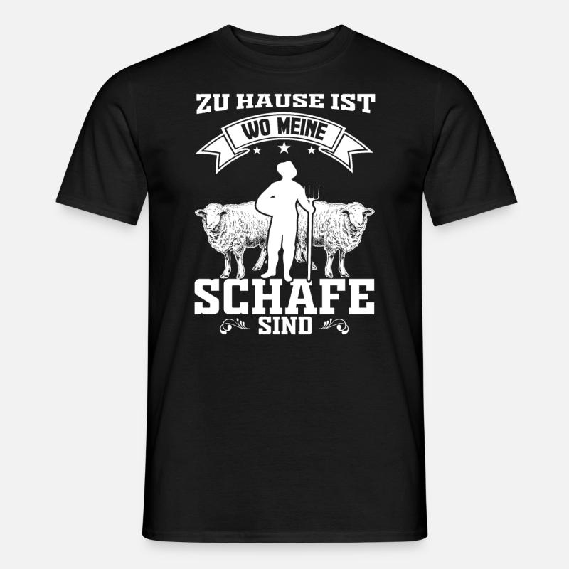 Schaf Schafe Hirte Schäfer Geschenk - Männer T-Shirt - Schwarz