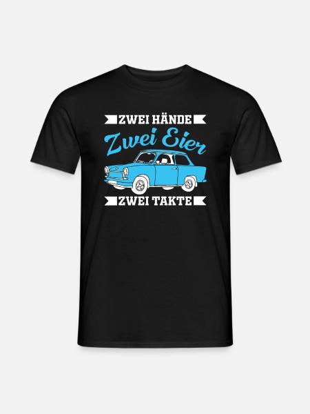 DDR Ostdeutschland Auto Trabbi Geschenk - Männer T-Shirt - Schwarz