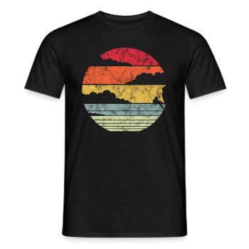Climbing climber bouldering sport - Men's T-Shirt - black - Front - AI Model Male 178 light (178cm)