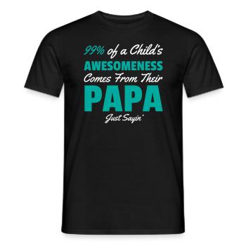Génial papa papa père - T-shirt homme - noir - Devant - AI Model Male 178 light (178cm)