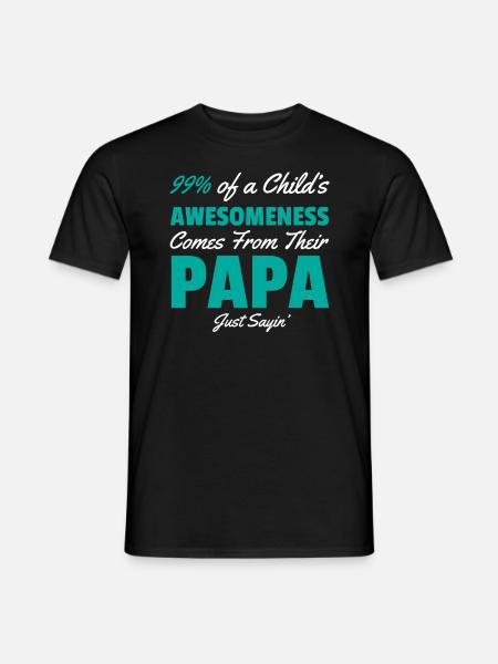 Awesome Papa Dad Father - Men's T-Shirt - black